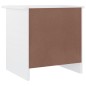 vidaXL Mesita de noche ALTA madera maciza de pino blanco 43x35x40,5 cm vidaXL Mesita de noche ALTA madera maciza de pino blanco 43x35x40,5 cm