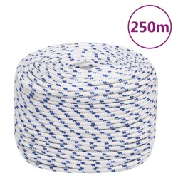 vidaXL Cuerda de barco polipropileno blanco 6 mm 250 m
