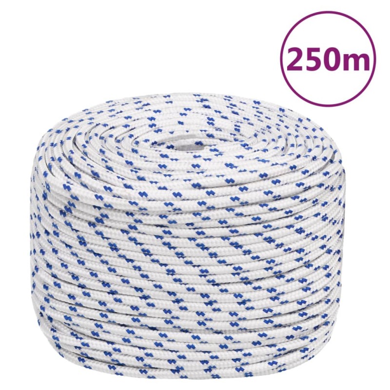 vidaXL Cuerda de barco polipropileno blanco 6 mm 250 m vidaXL Cuerda de barco polipropileno blanco 6 mm 250 m