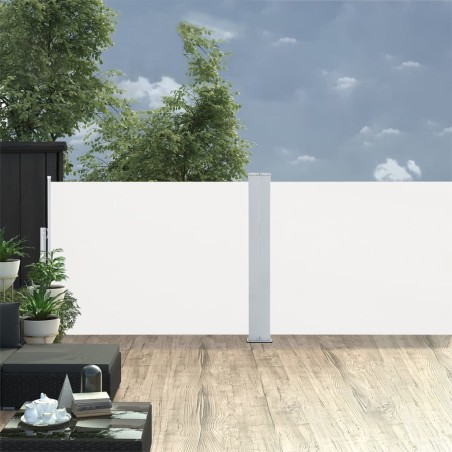 vidaXL Toldo lateral retráctil color crema 120x1000 cm