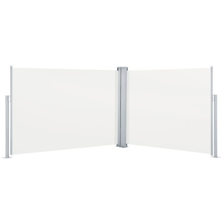 vidaXL Toldo lateral retráctil color crema 120x1000 cm