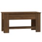 vidaXL Mesa de centro madera contrachapada marrón roble 101x49x52 cm vidaXL Mesa de centro madera contrachapada marrón roble 101x49x52 cm