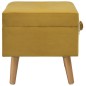 vidaXL Taburete de almacenamiento de terciopelo amarillo mostaza 40 cm vidaXL Taburete de almacenamiento de terciopelo amarillo mostaza 40 cm