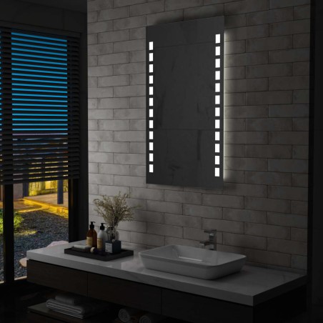 vidaXL Espejo de pared de baño con LED 60x100 cm