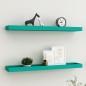 vidaXL Estantes de pared Loggia 2 uds azul MDF 80x15x4 cm 