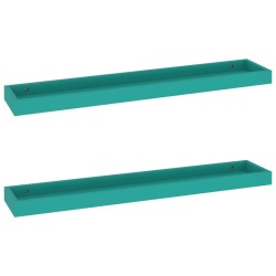 vidaXL Estantes de pared Loggia 2 uds azul MDF 80x15x4 cm 