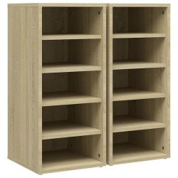 vidaXL Muebles zapateros 2 uds contrachapado roble Sonoma 31,5x35x70cm