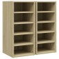 vidaXL Muebles zapateros 2 uds contrachapado roble Sonoma 31,5x35x70cm vidaXL Muebles zapateros 2 uds contrachapado roble Sonoma 31,5x35x70cm