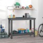 vidaXL Banco de trabajo de madera maciza de pino gris 110x50x80 cm vidaXL Banco de trabajo de madera maciza de pino gris 110x50x80 cm
