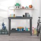 vidaXL Banco de trabajo de madera maciza de pino gris 110x50x80 cm vidaXL Banco de trabajo de madera maciza de pino gris 110x50x80 cm