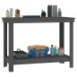 vidaXL Banco de trabajo de madera maciza de pino gris 110x50x80 cm vidaXL Banco de trabajo de madera maciza de pino gris 110x50x80 cm