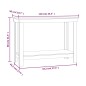 vidaXL Banco de trabajo de madera maciza de pino gris 110x50x80 cm vidaXL Banco de trabajo de madera maciza de pino gris 110x50x80 cm