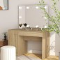 vidaXL Tocador de maquillaje con luces LED MDF roble 110x55x145 cm vidaXL Tocador de maquillaje con luces LED MDF roble 110x55x145 cm