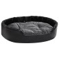 vidaXL Cama de perros felpa y cuero sintético gris oscuro 90x79x20 cm vidaXL Cama de perros felpa y cuero sintético gris oscuro 90x79x20 cm