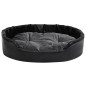 vidaXL Cama de perros felpa y cuero sintético gris oscuro 90x79x20 cm vidaXL Cama de perros felpa y cuero sintético gris oscuro 90x79x20 cm