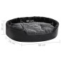 vidaXL Cama de perros felpa y cuero sintético gris oscuro 90x79x20 cm vidaXL Cama de perros felpa y cuero sintético gris oscuro 90x79x20 cm