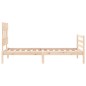 vidaXL Estructura de cama individual con cabecero madera maciza vidaXL Estructura de cama individual con cabecero madera maciza