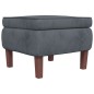 vidaXL Taburete con patas de madera terciopelo gris oscuro vidaXL Taburete con patas de madera terciopelo gris oscuro