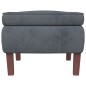 vidaXL Taburete con patas de madera terciopelo gris oscuro vidaXL Taburete con patas de madera terciopelo gris oscuro