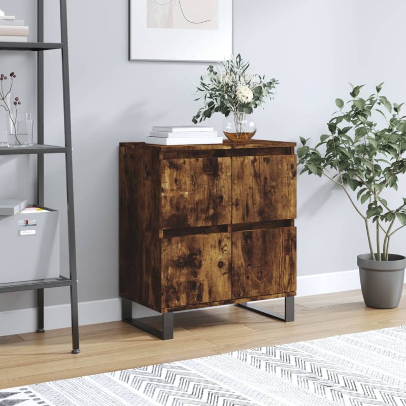 vidaXL Aparador madera contrachapada color roble ahumado 60x35x70 cm vidaXL Aparador madera contrachapada color roble ahumado 60x35x70 cm