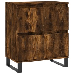 vidaXL Aparador madera contrachapada color roble ahumado 60x35x70 cm