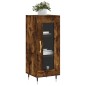 vidaXL Aparador madera de ingeniería roble ahumado 34,5x34x90 cm