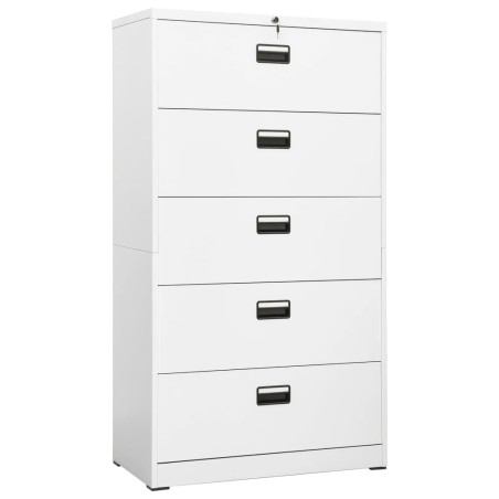 vidaXL Armario archivador de acero blanco 90x46x164 cm