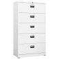 vidaXL Armario archivador de acero blanco 90x46x164 cm