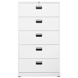 vidaXL Armario archivador de acero blanco 90x46x164 cm