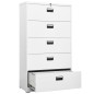 vidaXL Armario archivador de acero blanco 90x46x164 cm