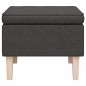 vidaXL Taburete con patas de madera tapizado tejido gris oscuro vidaXL Taburete con patas de madera tapizado tejido gris oscuro