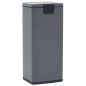 vidaXL Cubo basura con pedal antihuellas 30L gris acero inoxidable vidaXL Cubo basura con pedal antihuellas 30L gris acero inoxidable