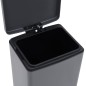 vidaXL Cubo basura con pedal antihuellas 30L gris acero inoxidable vidaXL Cubo basura con pedal antihuellas 30L gris acero inoxidable