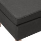 vidaXL Taburete con patas de madera tapizado tejido gris oscuro vidaXL Taburete con patas de madera tapizado tejido gris oscuro