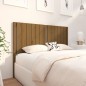 vidaXL Cabecero de cama madera maciza pino marrón miel 145,5x4x100 cm vidaXL Cabecero de cama madera maciza pino marrón miel 145,5x4x100 cm