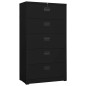 vidaXL Armario archivador de acero negro 90x46x164 cm