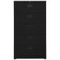 vidaXL Armario archivador de acero negro 90x46x164 cm