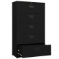 vidaXL Armario archivador de acero negro 90x46x164 cm