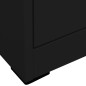 vidaXL Armario archivador de acero negro 90x46x164 cm