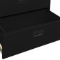 vidaXL Armario archivador de acero negro 90x46x164 cm