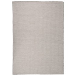 vidaXL Alfombra de exterior de tejido plano gris taupe 140x200 cm