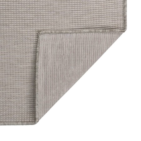 vidaXL Alfombra de exterior de tejido plano gris taupe 140x200 cm