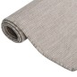 vidaXL Alfombra de exterior de tejido plano gris taupe 140x200 cm