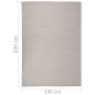 vidaXL Alfombra de exterior de tejido plano gris taupe 140x200 cm