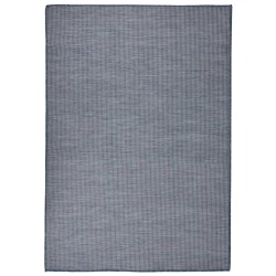 vidaXL Alfombra de exterior de tejido plano azul 140x200 cm
