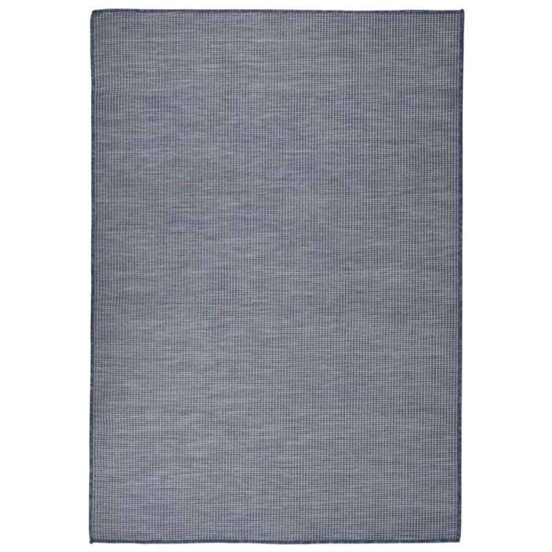 vidaXL Alfombra de exterior de tejido plano azul 140x200 cm vidaXL Alfombra de exterior de tejido plano azul 140x200 cm