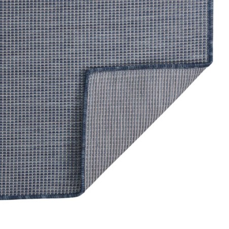 vidaXL Alfombra de exterior de tejido plano azul 140x200 cm