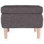 vidaXL Taburete con patas de madera tapizado tejido gris oscuro vidaXL Taburete con patas de madera tapizado tejido gris oscuro