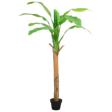 vidaXL Árbol bananero artificial con macetero 180 cm verde