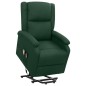 vidaXL Sillón de masaje elevable tela verde oscuro vidaXL Sillón de masaje elevable tela verde oscuro